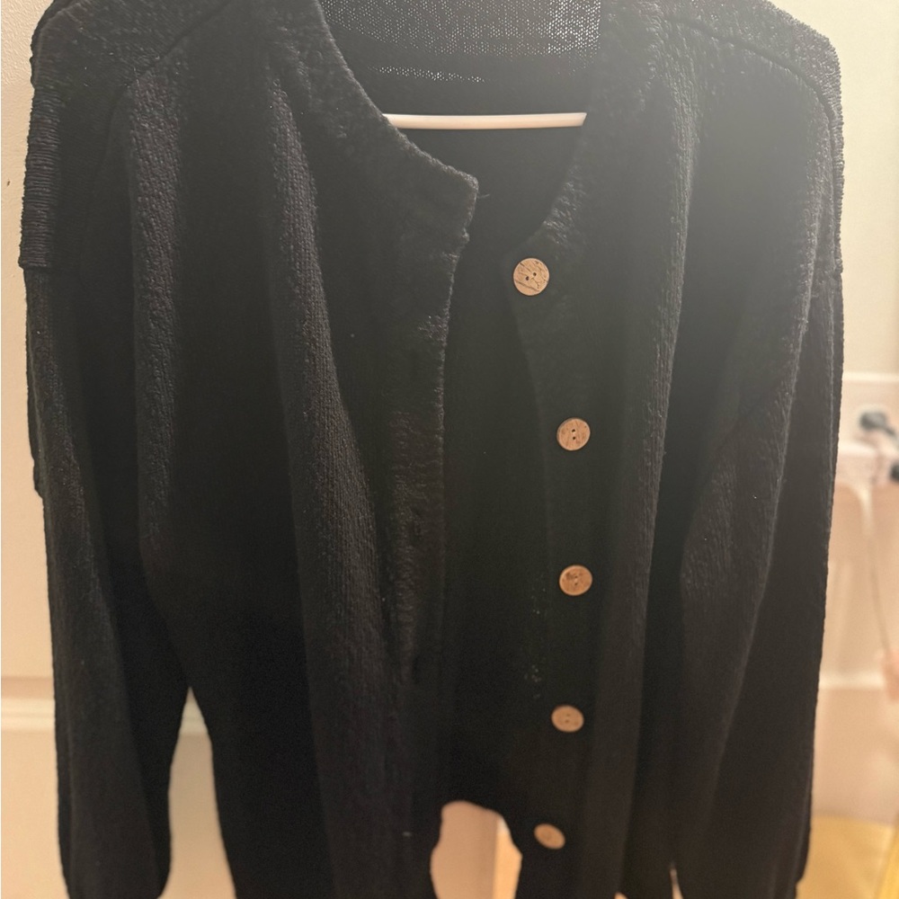 Free People Black Cardigan Sweater